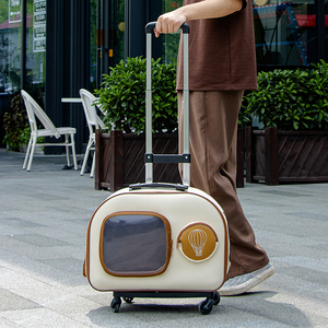 New Arrival Pet Dog Travel Large Capacity Trolley <b>Cat</b> Luggage Pet Cages Portable Double Shoulder <b>Cat</b> Backpack Carrier - Product Image 4