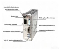 Moteur servo industriel à faible bruit, à vitesse réglable, sans balais, à couple élevé, 220V 550W, pour machine à coudre professionnelle, économie d'énergie