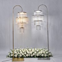Accessoires de mariage, barre lumineuse en cristal acrylique, décoration de fête de mariage, fond de scène, allée, chemin, lustre, lumière de mariage