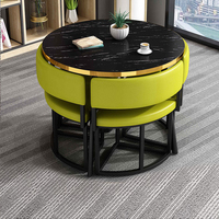 Table basse moderne, chaises, tables de loisirs, sièges de réception de bureau, petites tables pour usage domestique/locatif, bureaux de réception portables