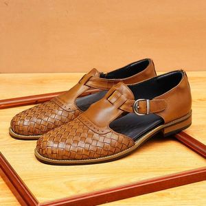 Sandalias de Cuero Genuino Transpirables de Alta Calidad, Sandalias para Caminar al Aire Libre, Sandalias Planas Casuales de Verano para Hombre, Sandalias de Moda - Product Image 6
