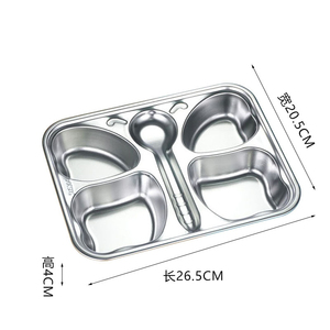 Plato <span class=keywords><strong>de</strong></span> Comida Dividido <span class=keywords><strong>de</strong></span> Acero Inoxidable 304 <span class=keywords><strong>con</strong></span> Diseño <span class=keywords><strong>de</strong></span> Dibujos Animados, Varias Formas, para Estudiantes, Almuerzo Escolar, Bandeja <span class=keywords><strong>de</strong></span> Comida Dividida, <span class=keywords><strong>con</strong></span> Logotipo Láser Gratuito - Product Image 5