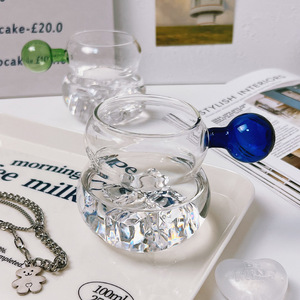 Tasse à café double couche en forme de <span class=keywords><strong>gourde</strong></span> Tasse à lait Tasse à boire en verre borosilicaté résistant à la chaleur Poignée ronde - Product Image 3