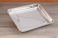 Bandejas Rectangulares de Acero Inoxidable 410 Ecológicas de Varios Tamaños - Bandejas Apilables para Servicio de Alimentos en Hoteles con Logotipo Personalizado para Aperitivos