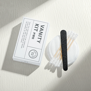 <span class=keywords><strong>Kit</strong></span> de tocador de hotel con almohadilla de algodón orgánico y bastoncillo de algodón cosmético, bolas de algodón, gomas para el cabello - Product Image 5