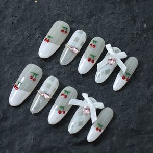 Uñas acrílicas de lujo hechas a mano al por mayor, uñas postizas acrílicas de cobertura completa, etiqueta privada, uñas postizas de alta calidad - Product Image 1