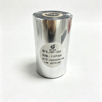 Pita Transfer Termal Resin Lilin Universal TTR Hitam, Cocok untuk Berbagai Printer Label Transfer Termal