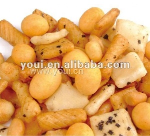 Mix di Snack Vegani Piccanti in Grano, Cracker di Riso Essiccati Stile Cinese, a Basso Contenuto Calorico, Pronti da Mangiare, Confezione Grande, Ideali per Feste - Product Image 3