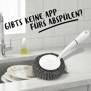 Cepillo para lavar platos de malla de acero con agarre suave antideslizante Material PP para limpieza de baños y cocinas - Product Image 3