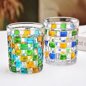 Vaso de Whisky Pintado a Mano con Palmeras y Cocoteros, Colorido, <span class=keywords><strong>para</strong></span> Fiestas, Verano Tropical, Agua, Café, Cócteles, Vino - Product Image 6