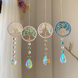 Venta al por mayor cristal suncatcher vida del árbol colgante vida del árbol suncatcher Super artesanía cristal curativo - Product Image 3