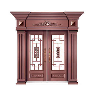 Luxe Bronze <span class=keywords><strong>D</strong></span>'<span class=keywords><strong>entrée</strong></span> Fantaisie En Acier Fer Portes Extérieures - Product Image 6