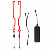 Bande lumineuse LED pour casque de moto CH-001 avec logo clignotant pour le gaming, personnalisable, en matériau PET, versions batterie et recharge.