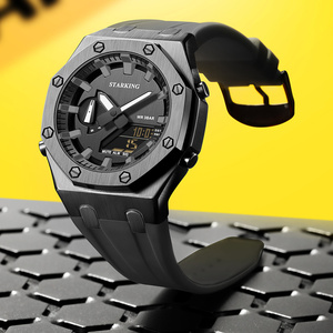 Orologio Digitale da Uomo di Alta Qualità con Cinturino in Silicone, Stile Casual e Sportivo, Resistente all'Acqua e Display Analogico-Digitale - Product Image 3