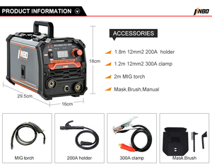 <span class=keywords><strong>ANDELI</strong></span> 220V onduleur MIG-250 LED Machine à souder Portable Flux sans gaz Mig MMA LIFT <span class=keywords><strong>TIG</strong></span> pour la construction État neuf Mig 0.8mm - Product Image 6