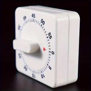 Temporizador mecánico de cocina de 6 cm, 60 minutos, cuadrado, con péndulo, sin necesidad de pilas, para gestión del tiempo de estudio, cocina, comedor, reloj recordatorio - Product Image 4
