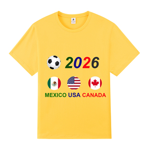 Nuovo cotone NUOXIN personalizzato USA Canada messico bandiere di calcio t-shirt 2026 per la partita di calcio - Product Image 5