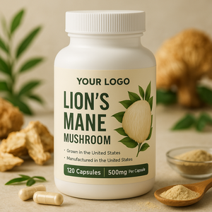 OEM/ODM Organic Lions Juba Cogumelo Cápsulas para Sistema Nervoso e Memória de Foco para Uso Diário GMP Compliant Facility - Product Image 4