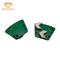 Outils de diamant en métal à segments trapézoïdaux à Double flèches pour meuleuses diamantées