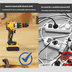 Juego de Taladro de Impacto con Batería de Litio de 21 V, Taladro Eléctrico Inalámbrico Industrial de Alta Calidad, Destornillador Eléctrico con Batería de Iones de Litio - Product Image 2