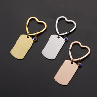 Porte-clés personnalisé en acier inoxydable avec gravure de nom, pendentif carré, bijou en pierre de naissance, idéal pour un cadeau