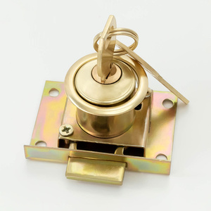 Khóa ngăn kéo vàng 808 Khóa tủ bằng đồng Khóa đồ gỗ nguyên khối - Product Image 1