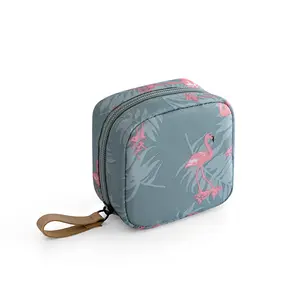 Bolsa de maquillaje de PU para mujeres y niñas, neceser de viaje, organizador de maquillaje, resistente al agua, accesorios de viaje