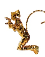 Combinaison tête de chat miroir argenté, casque brillant, accessoires de costume de scène pour cosplay, rave, festival de musique, tenue de chanteur