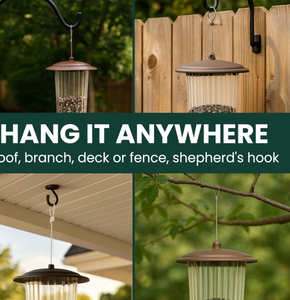 Tempat Makan Burung Luar Ruangan Anti Tupai, Dapat Disesuaikan Secara Grosir, Tempat Makan Burung Liar, Tempat Bertengger di Taman, Untuk Burung Kardinal, Finch, Blue Jay - Product Image 5