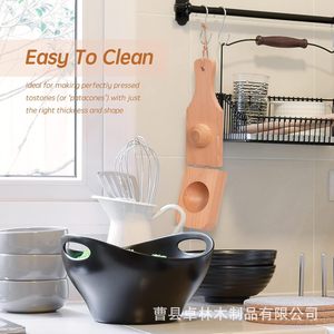 Presse à bananes en bois transfrontalière, outil de cuisine pliable pour la pâtisserie et la préparation de desserts, presse à crêpes en bois. - Product Image 2