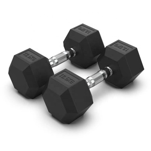 Ensemble d'<span class=keywords><strong>haltères</strong></span> hexagonales robustes de 12,5 kg <span class=keywords><strong>avec</strong></span> poignée en acier moleté, revêtement en caoutchouc noir, <span class=keywords><strong>pour</strong></span> hommes, femmes et dames - Product Image 2