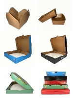Boîte à pizza carrée blanche en carton ondulé, écologique et résistante à la graisse, avec doublure en papier, impression offset, boîte à emporter alimentaire sécurisée, 7-16 pouces