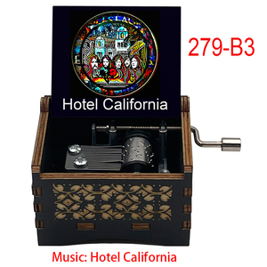 Caja de música de madera con manivela de Hotel California, banda famosa, melodía, movimiento de 18 notas, regalo especial para Fans y amigos - Product Image 3