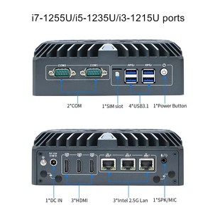 Mini PC Firewall Sin Ventilador Topton Ultra 5 125U I7 1255U <span class=keywords><strong>I3</strong></span> <span class=keywords><strong>1215U</strong></span> 3*2.5G LAN 3*HD2.0 IoT Mini Ordenador Industrial para Computación de Borde - Product Image 2