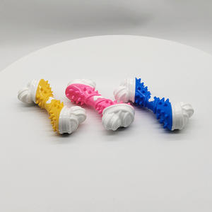 Giocattolo per cani bicolore con osso di pollo Stick detergente per denti rosicchiando il morso resistente al morso giocattolo interattivo per animali domestici - Product Image 2