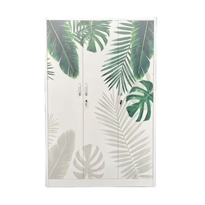 <span class=keywords><strong>Armoire</strong></span> à portes coulissantes avec miroir et serrure <span class=keywords><strong>Armoire</strong></span> de rangement moderne <span class=keywords><strong>pour</strong></span> chambre à coucher, <span class=keywords><strong>couloir</strong></span>, design en acier imprimé. - Product Image 3