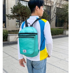 Sac à dos pliable léger personnalisé avec logo, fermeture éclair, tendance, imperméable, antivol, en polyester - Product Image 6