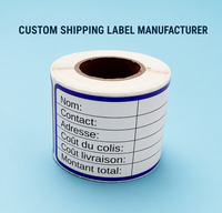 Étiquettes d'expédition logistique personnalisées, autocollantes, en rouleau, avec informations manuscrites, étiquettes d'adresse pour boîtes postales et colis