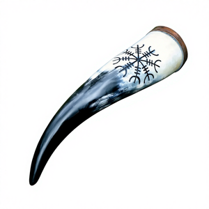 Cuerno para Beber Vikingo de Búfalo Natural, Orgánico y Ecológico, Pulido, Estilo Animal, Logotipo y Tamaño Personalizables, Portátil, Alta Calidad - Product Image 1