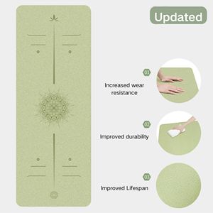 मैट पु प्राकृतिक रबर योग मैट, एंटी-स्लिप, पहनने के प्रतिरोधी, व्यायाम के लिए सदमे-अवशोषण. 183*68 सेमी - Product Image 5