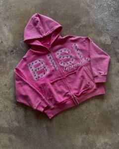 पुरुषों की 100% सूती कढ़ाई हुडी रेट्रो आकस्मिक आरामदायक ट्रेंडी बहुमुखी स्टाइलिश स्टाइलिश बहुमुखी स्ट्रीटवियर फैशन शहरी स्टाइलिश जिप-अप हुडी - Product Image 1