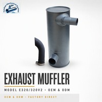 Silencieux d'échappement pour CAT E320/320V2, fabricant de silencieux depuis 20 ans, vente en gros OEM ODM pour excavatrices, générateurs, bulldozers, tracteurs