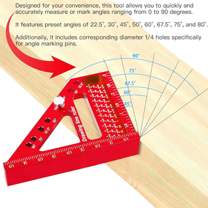 Imbot alüminyum alaşım 3D dik açı donanım cetvel endüstriyel sınıf hassas ahşap çalışma ölçüm el aletleri - Product Image 3