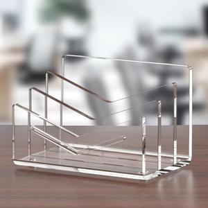 인기 급상승 아크릴 3단 레터 오거나이저/카드 분류 클립 (가정 및 사무실용) - Product Image 4