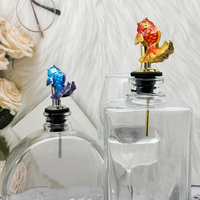Bouchons métalliques en forme de poisson 3D, outils de Bar, tête d'animal, fonction créative en alliage, aérateur de vin, verseurs de bouteilles pour cadeau de père