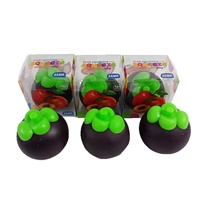 Nouveau produit : Jouet à presser en forme de mangoustan, en blocs de construction, fruit simulé, rebond lent, jouet anti-stress malléable