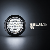 Nouvelle lampe de remorque ronde de 4 pouces à 24 LED, feu arrière 12V, feu stop, clignotant, feu de recul, feu arrière SAE DOT IP67
