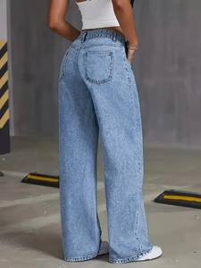 <span class=keywords><strong>Jean</strong></span> <span class=keywords><strong>Mom</strong></span> Femme Décontracté Ample <span class=keywords><strong>Taille</strong></span> <span class=keywords><strong>Haute</strong></span> Large Respirant en Denim Longueur Ras du Sol Été Automne Printemps - Product Image 3