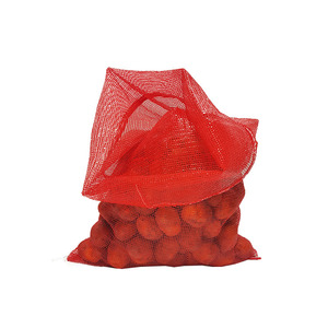 Sacs en filet pour l'emballage des fruits en gros, sacs en filet Raschel en plastique PE tricoté résistant, sacs en filet de nylon noir avec cordon de serrage - Product Image 6