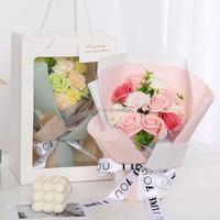 Grosir disesuaikan pernikahan pengantin bunga buket buatan bunga anyelir untuk Hari Ibu Valentine hadiah dekorasi